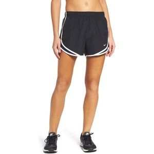 Nike Tempo Dri-Fit Black With White Trim Running Shorts